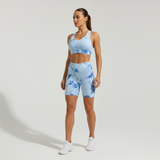 Damen Sportset Nahtloses Design - Athletta in Blau (3 Stück)