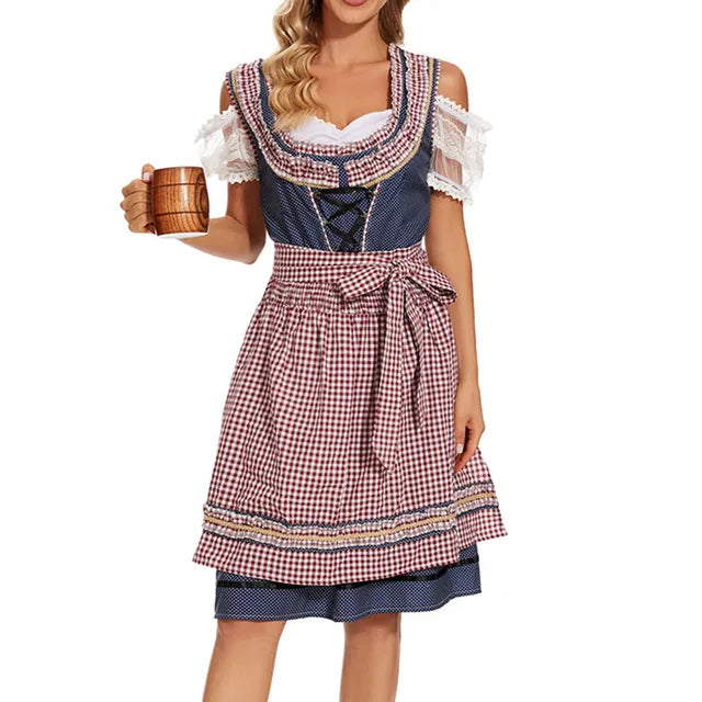 Damen Trachtenkleid Trachtenstoff Traditionell