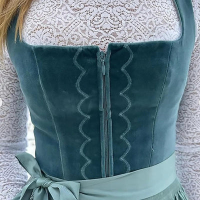 Damen Trachtenkleid Vintage Stil Hochwertiger Stoff für Oktoberfest