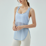 Damen Sporttop Mit Mesh - AirMove in Blau