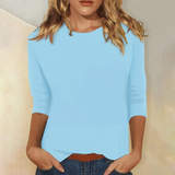 Stilvolles Damen Langarmshirt - Ava in Hellblau