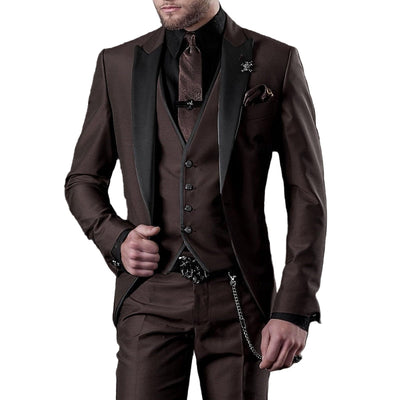 Dreiteiliger Herrenanzug aus Leinen – Blazer, Weste und Hose für Eleganz