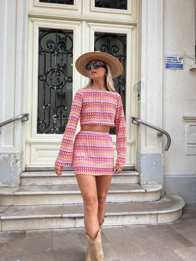 Strick-Zweiteiler | Farbenfrohes Design | Moderner Schnitt