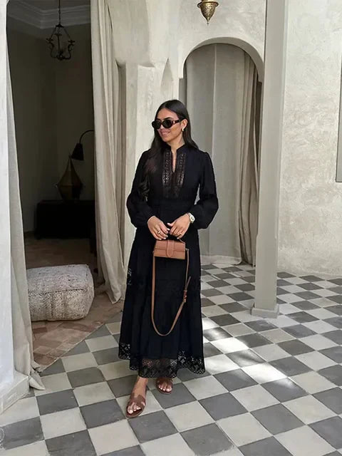 Boho-Maxikleid mit Spitze | Romantisch und Leicht | Eleganter Stil