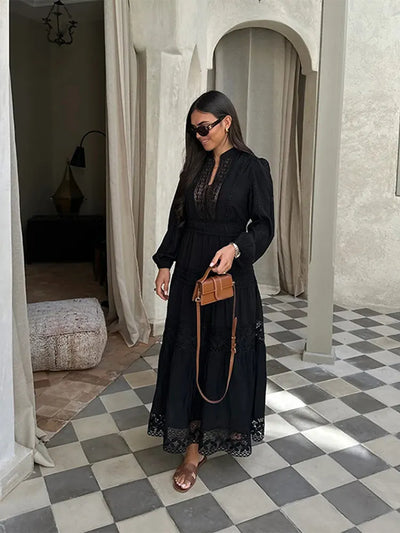 Boho-Maxikleid mit Spitze | Romantisch und Leicht | Eleganter Stil