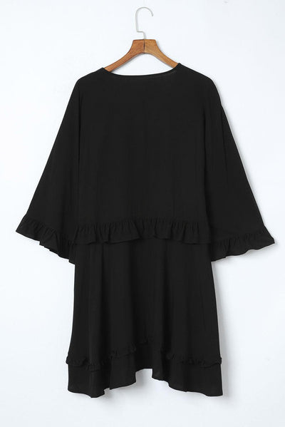 Margot | Elegantes Schwarzes Babydoll Minikleid