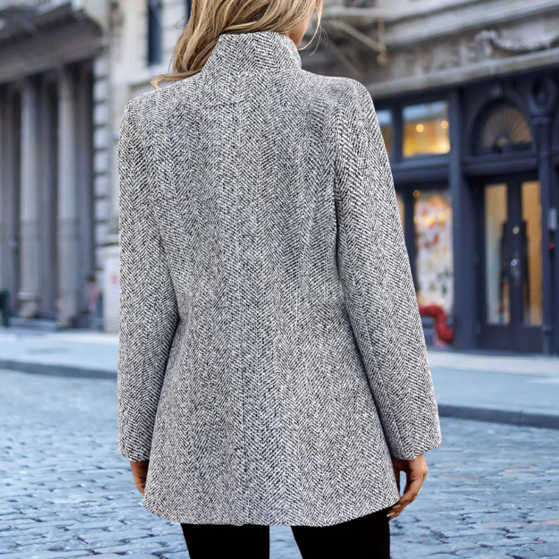 Edler Damenmantel mit Knopfleiste – vielseitiger Mantel für Büro und Freizeit