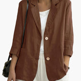 Eleganter Damen Blazer | Modernes Design für Büro und Freizeit in Kaffeebraun