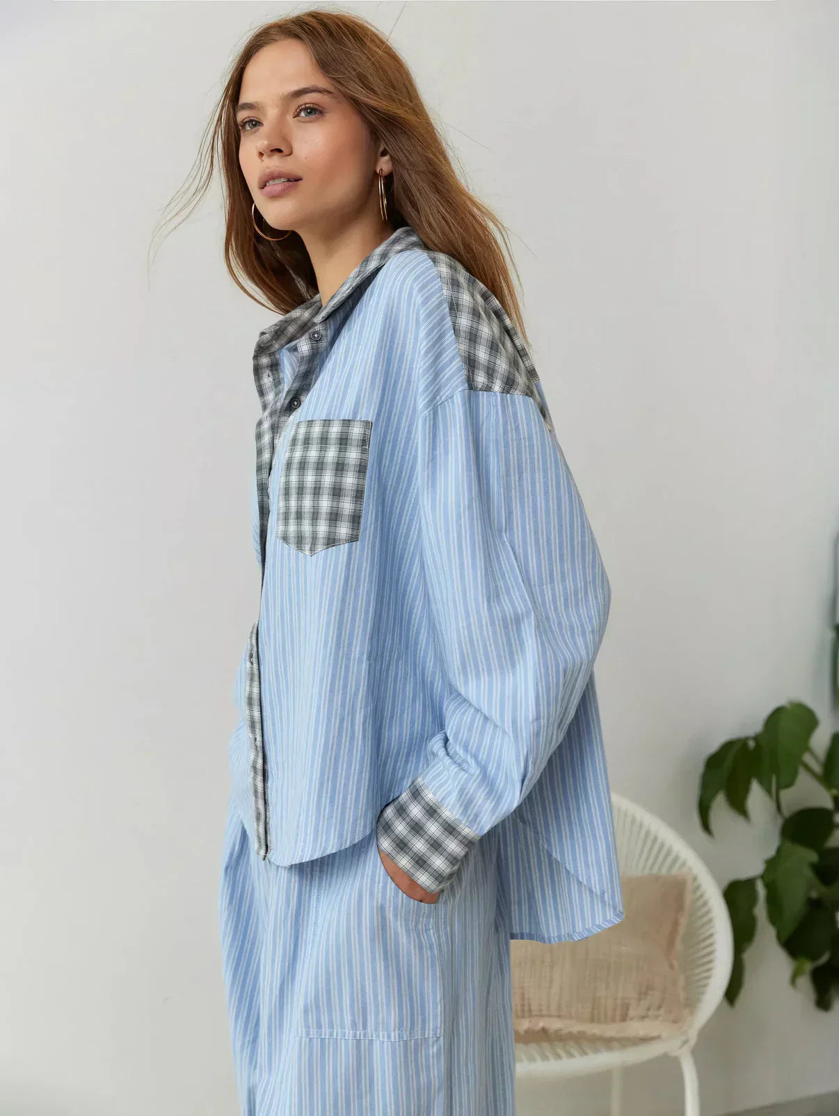Eleganter Damen Pyjama Lang für Entspannte Nächte