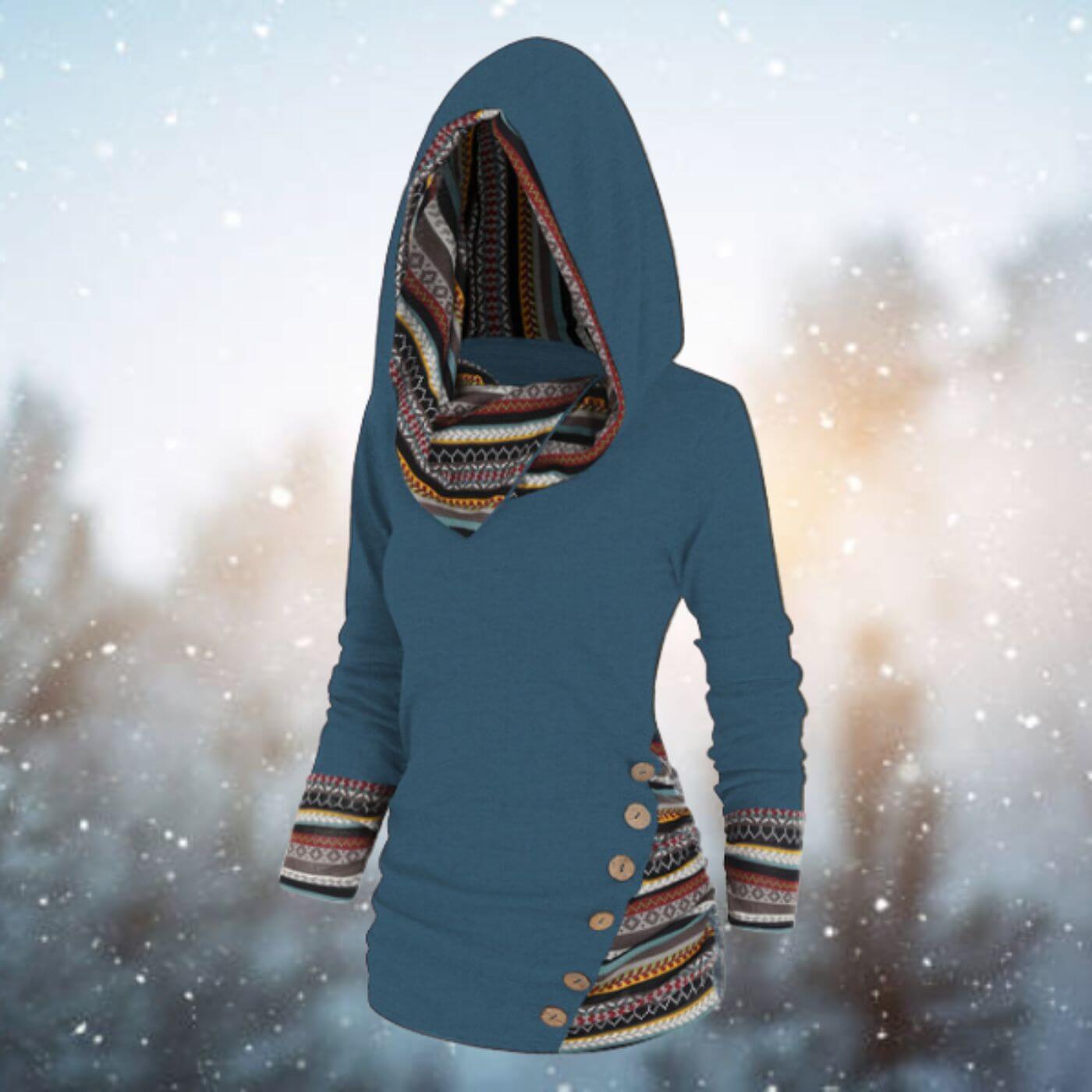 Elin™ - Stilvoller Tribal-Hoodie-Pullover