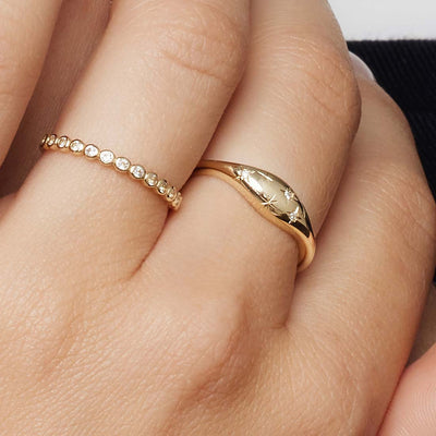 Diamant-Kuppelring | Gold