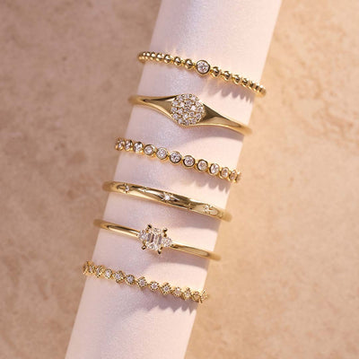 Goldener Diamant Blasenring