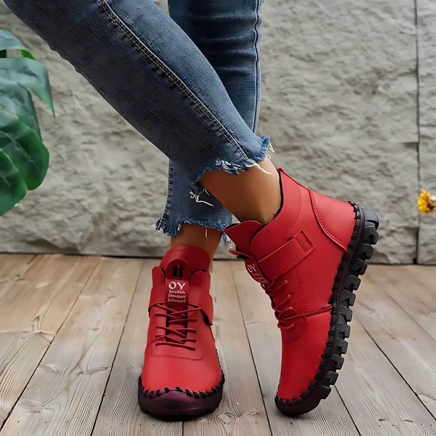 Elsa™ - Fleecegefütterte Orthopädische Lederstiefel