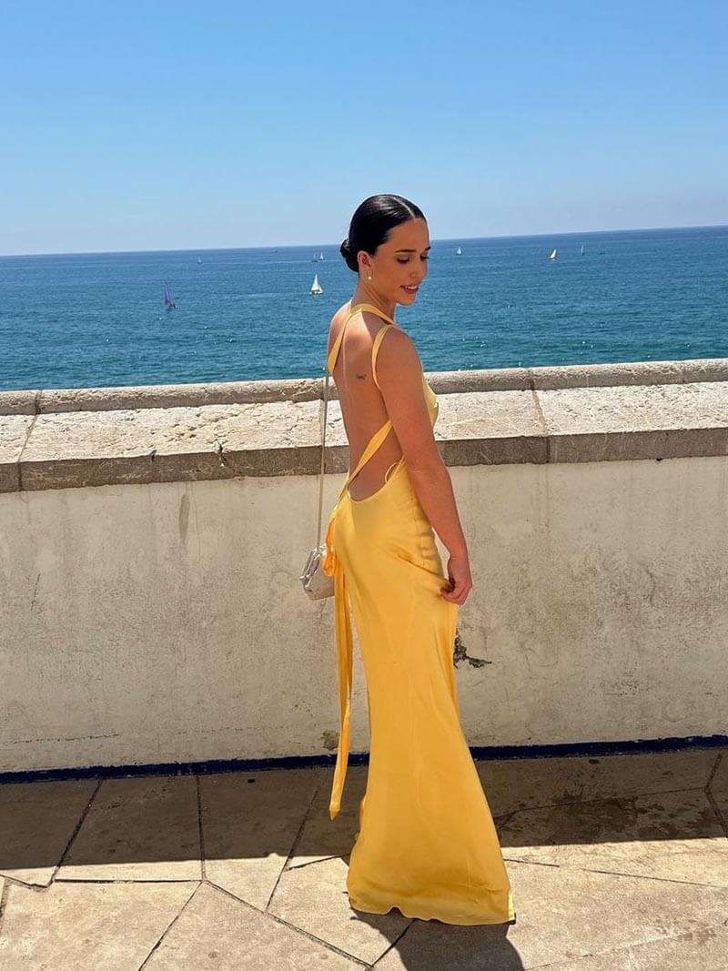 Pauline | Maxikleid Sommer mit Offenem Rücken für Damen – Festlich und Elegant