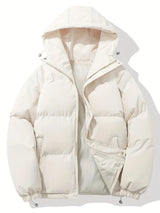 Mariette Damen Winterjacke mit Kapuze in Cremefarben