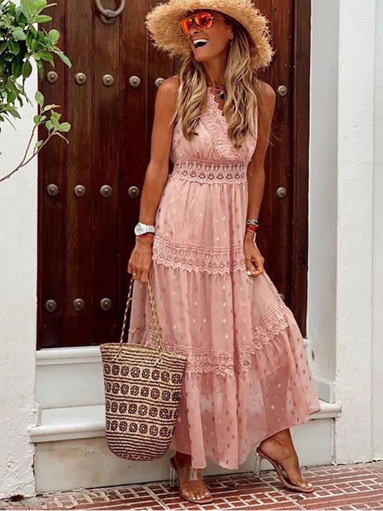 Maxikleid - Boho Sommerkleid Lang
