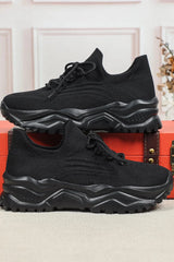 Flacher Sportschuh - Julika in Schwarz