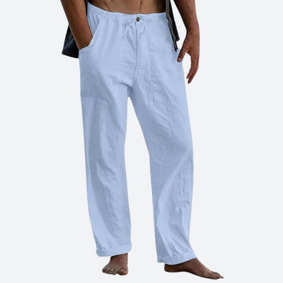 Herren Casual Leinenhose – Stylische Sommerhose für Herren, Atmungsaktiv und Bequem