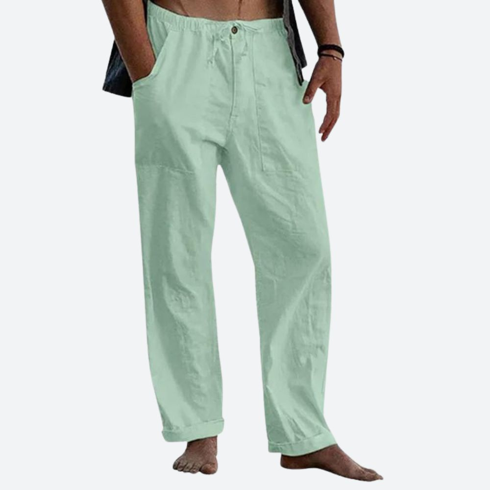 Herren Casual Leinenhose – Stylische Sommerhose für Herren, Atmungsaktiv und Bequem