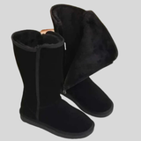 Gefütterter Damenstiefel - Carolina in Schwarz