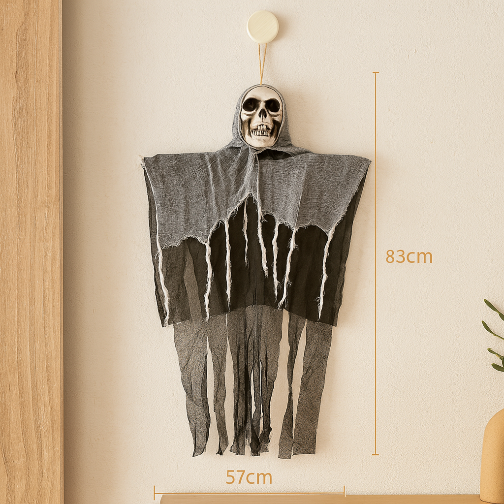 Gravemont | LED-Totenkopf-Wanddeko für Halloween