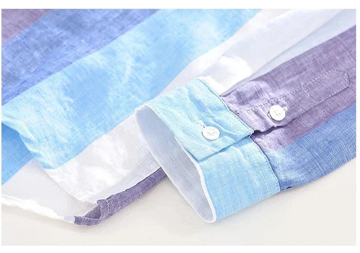 Gestreiftes Leinenhemd | Lässig und Stilvoll | Luftiges Design