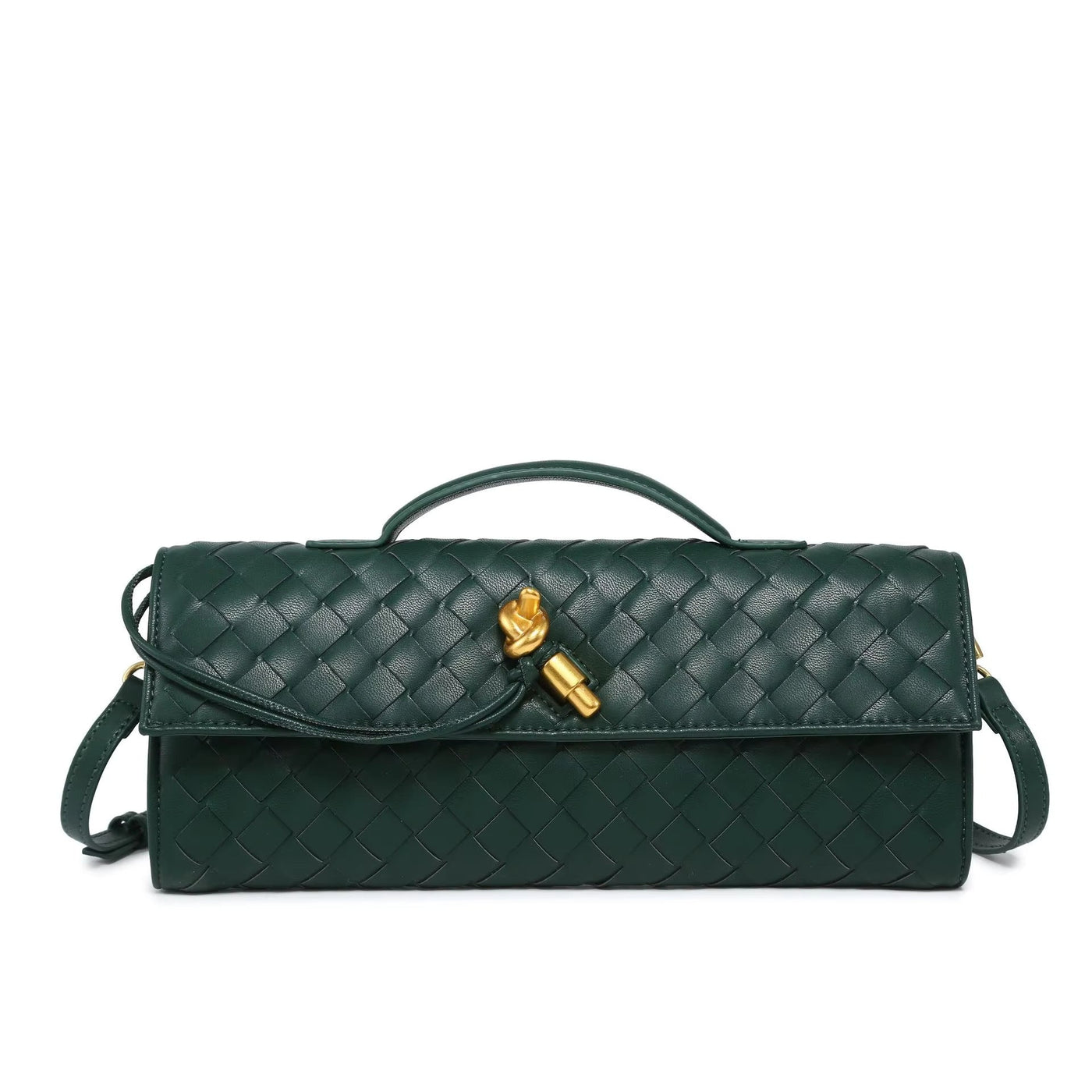Luxury Vegan Leather Clutch – Handwoven, Elegant & Sustainable