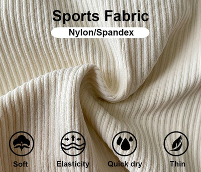 Nahtloses Sport-Set | Geripptes Oberteil & High-Waist-Leggings | Schlanke Passform