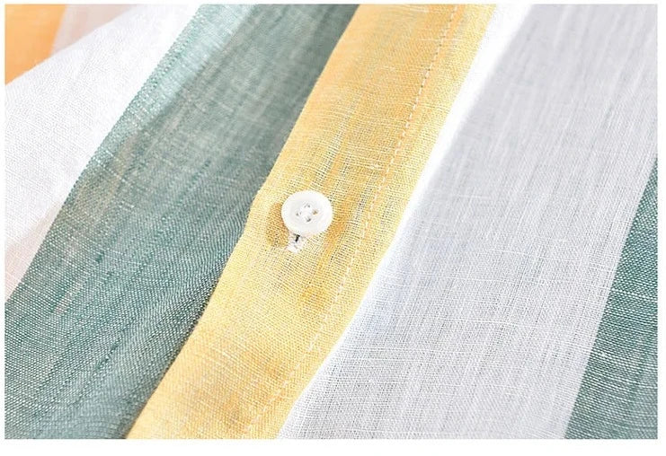 Gestreiftes Leinenhemd | Lässig und Stilvoll | Luftiges Design