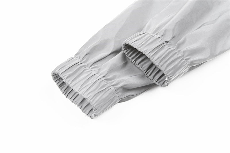 Heidi-Mode | Reflektierender Cropped Hoodie Overall