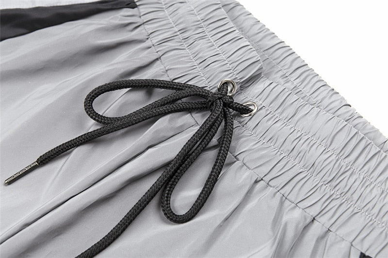 Heidi-Mode | Reflektierender Cropped Hoodie Overall