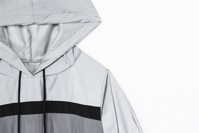 Heidi-Mode | Reflektierender Cropped Hoodie Overall