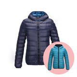 Stilvolle Wendbare Damen Daunenjacke - Aurora in Blau