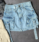 Stilreicher Damen Jeansrock - Celeste in Hellblau