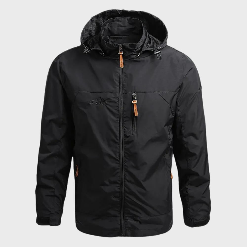 Herren Outdoor-Regenjacke mit Kapuze | Wasserabweisend