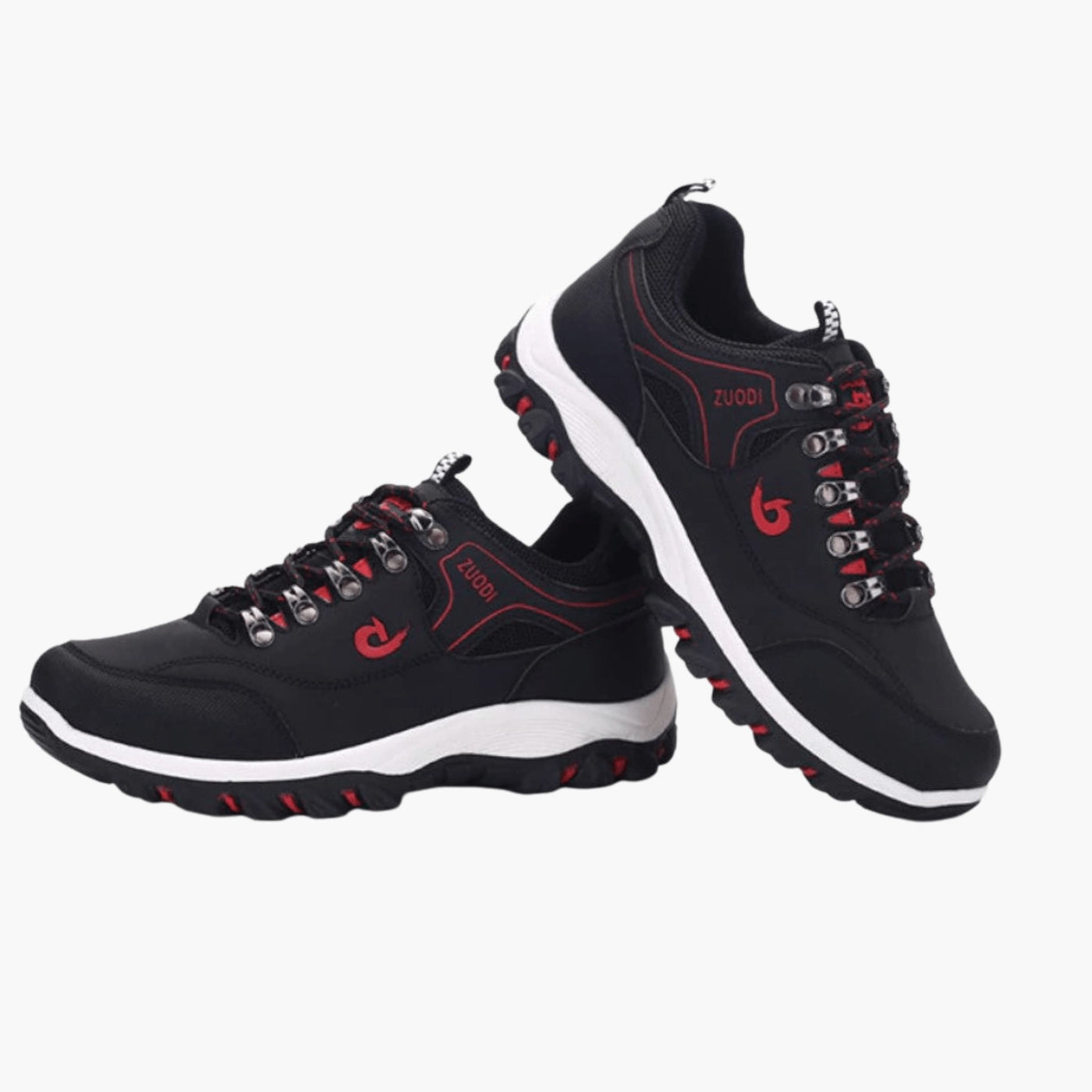 Herren Trekking-Schuhe mit Schnürung und profilierter Gummisohle