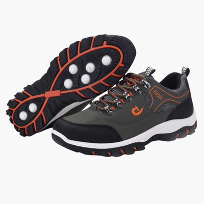 Herren Trekking-Schuhe mit Schnürung und profilierter Gummisohle
