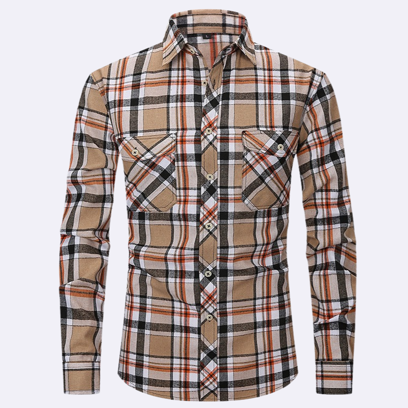 Herren Flanellhemd Langarm Kariert – Bequemes Herren Hemd für Alltag und Freizeit