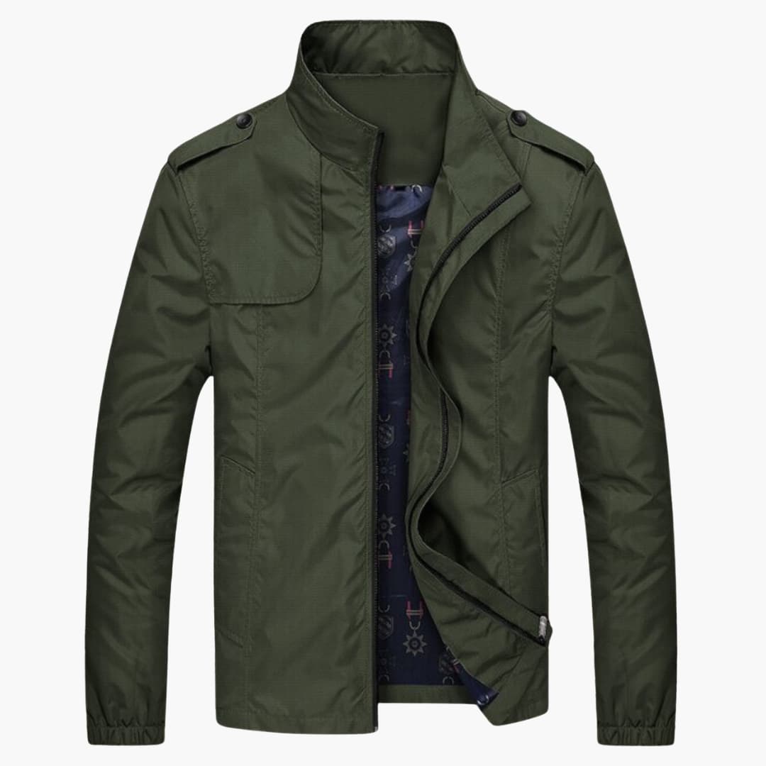 Herrenjacke mit Reißverschluss und langen Ärmeln