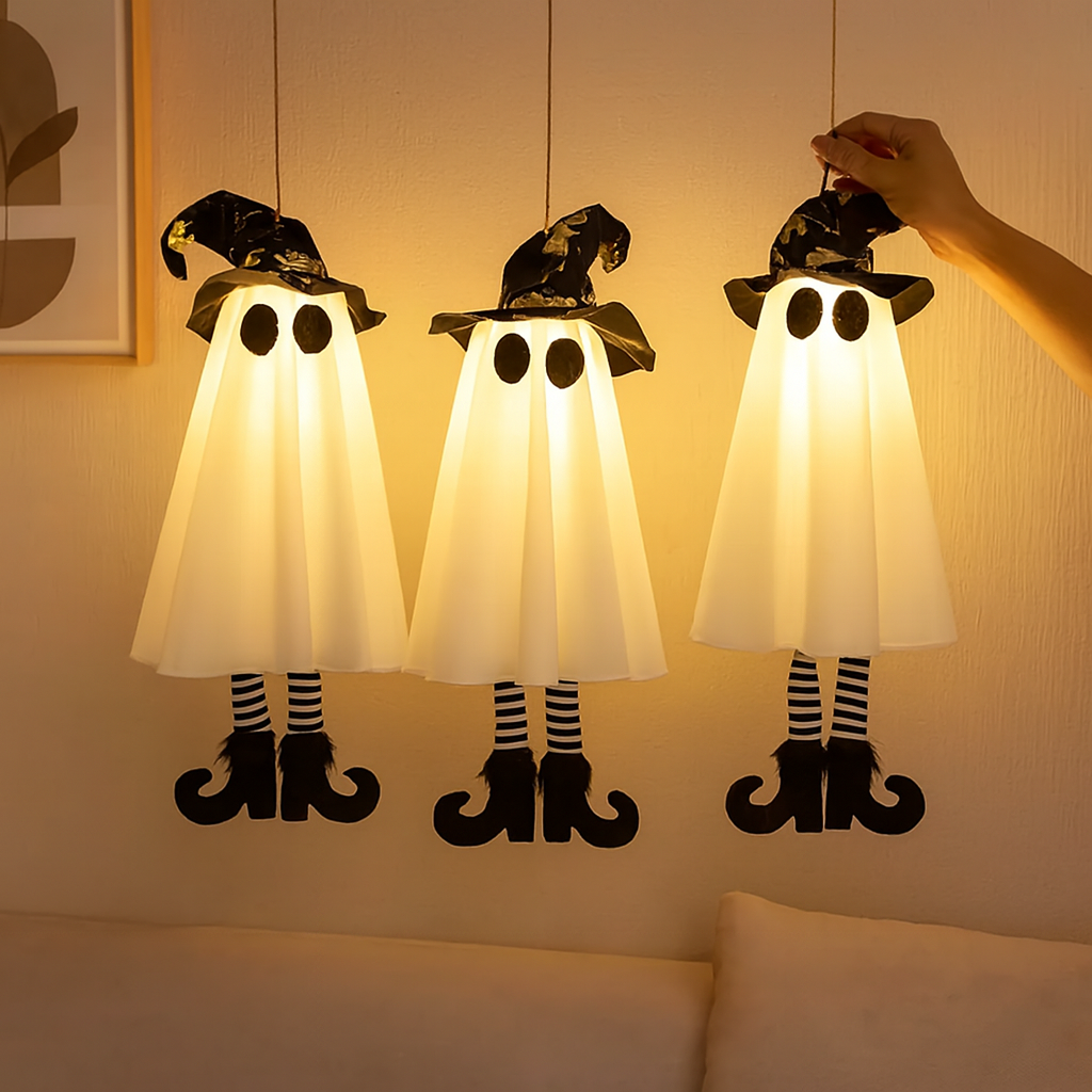 Hexora | Bewegungsaktivierte LED-Halloween-Hängedeko