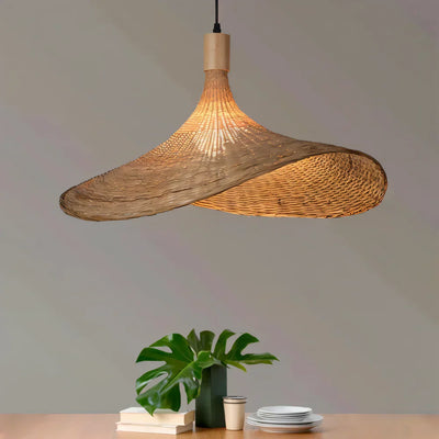 BambWicker Geflochtene Pendelleuchte – Mühelose Wärme und Stil