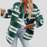 Hüftlanges Hemdjacke - Michelle in Grün