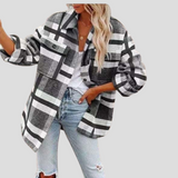 Hüftlanges Hemdjacke - Michelle in Grau