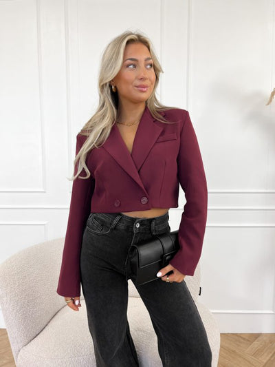 Cropped Blazer mit Doppelreiher | Modern und Elegant | Taillierte Passform