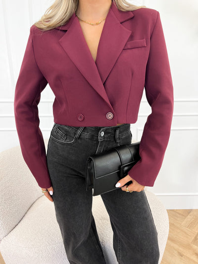 Cropped Blazer mit Doppelreiher | Modern und Elegant | Taillierte Passform