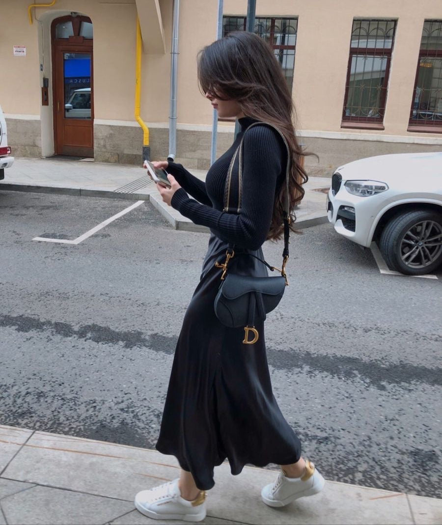 Julia | Satin-Maxirock für Damen