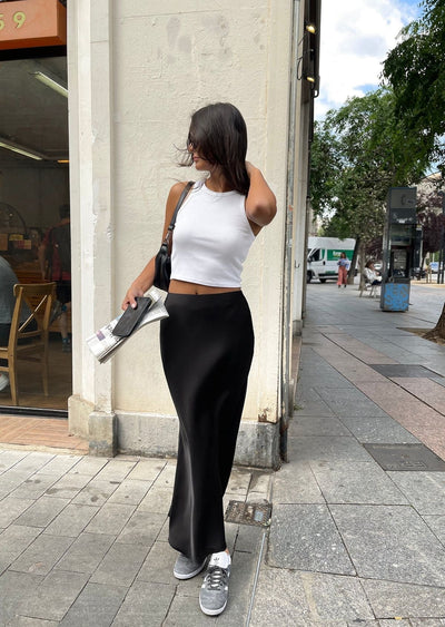 Julia | Satin-Maxirock für Damen