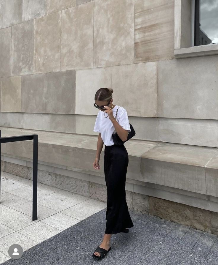 Julia | Satin-Maxirock für Damen