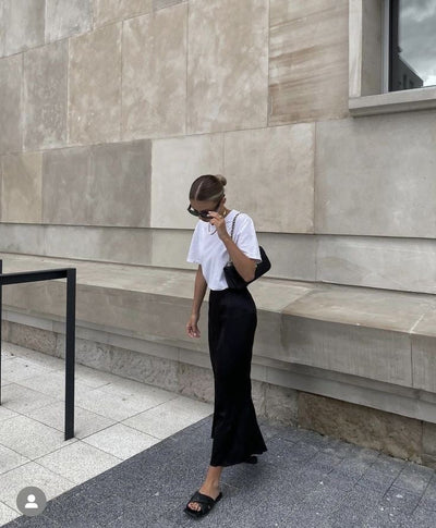 Julia | Satin-Maxirock für Damen