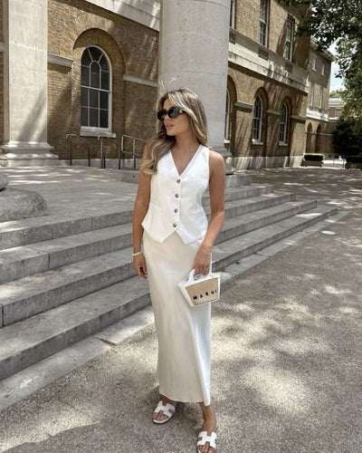 Julia | Satin-Maxirock für Damen